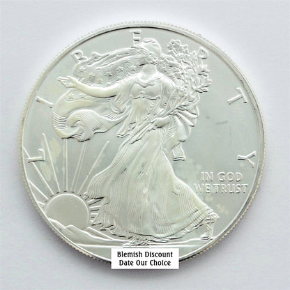 Blemished Silver Eagle 20 Coin Roll - Dates our Choice