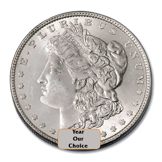 Pre-1921 Morgan Silver Dollar AU - 90% Silver - Dates Vary