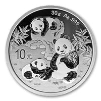 2025 China 30g Silver Panda ¥10 Coin Gem BU