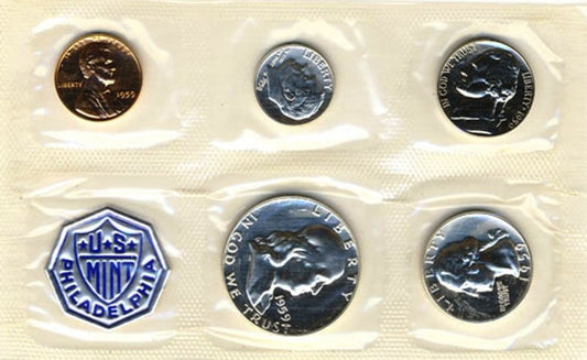 1959 - P U.S. Mint Silver Proof Set - 5 Coin Proof Set