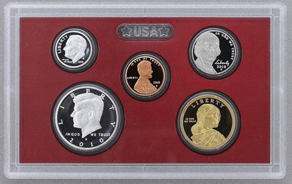 2010 U.S. Mint 14-coin Silver Proof Set - OGP box & COA