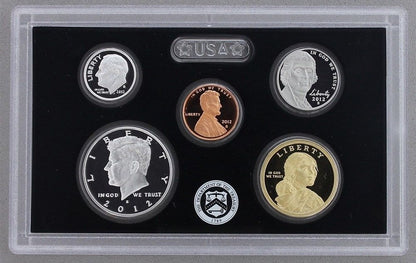 2012 U.S. Mint 14-coin Silver Proof Set - OGP box & COA