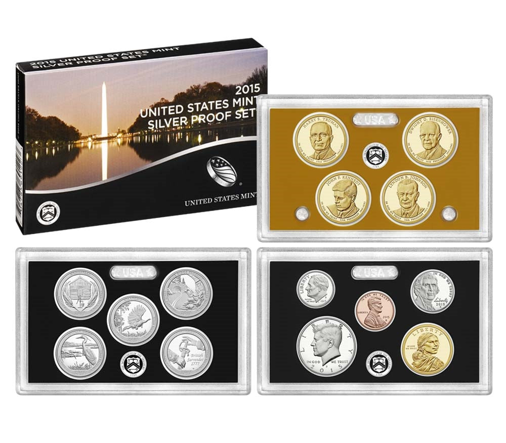 2015 U.S. Mint Silver Proof Set - 14 Coins with OGP & COA