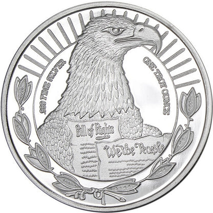 2nd Amendment 1oz .999 Fine Silver Medallion in Air Tite and Display Box