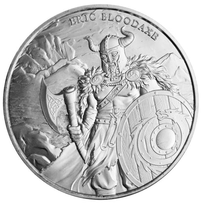 Legendary Warriors: Eric Bloodaxe Silver 1 oz BU Round