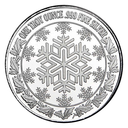 2025 Christmas Angel 1oz .999 Fine Silver Round in Ornament Holder