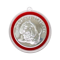 2025 Christmas Greetings Puppy and Kitten 1oz .999 Fine Silver Round in Ornament Holder
