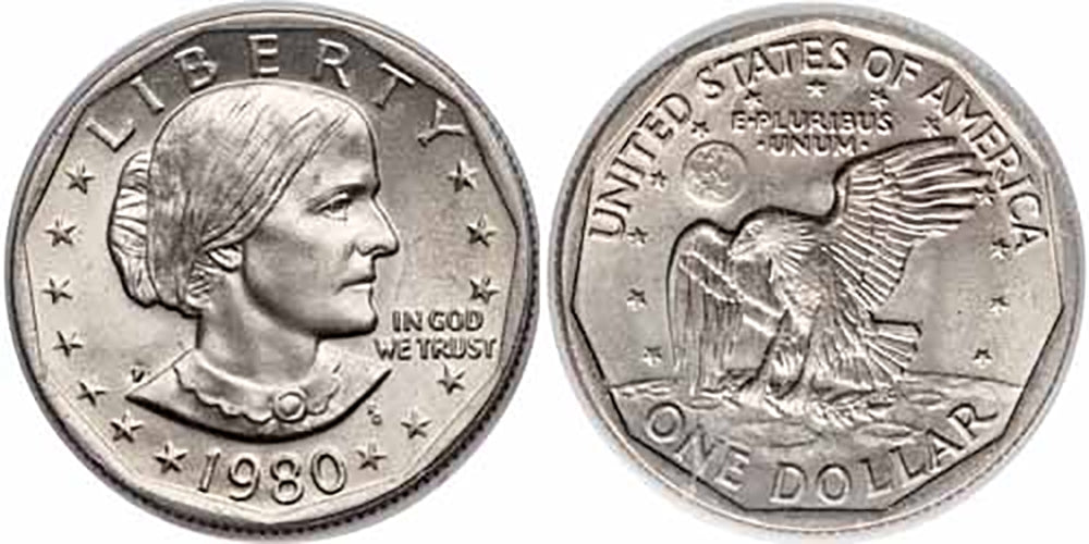 1980 - P, D, S Susan B. Anthony Dollar - 3 Coin Set