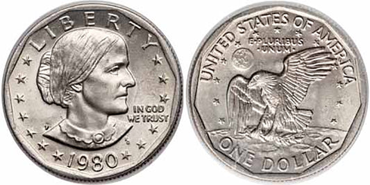 1980 - P, D, S Susan B. Anthony Dollar - 3 Coin Set