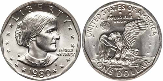1980 P-D-S Susan B. Anthony Dollar 3-Coin Set - Uncirculated