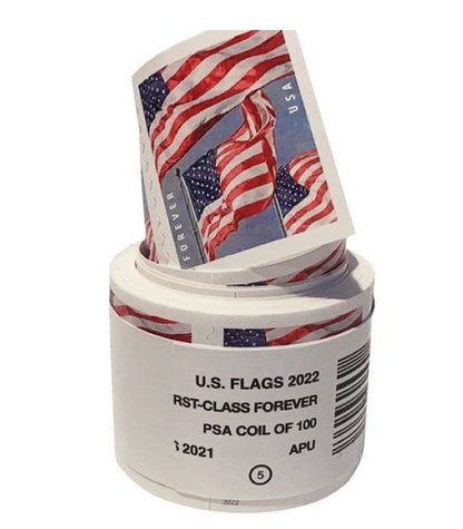 USPS U.S Flag 2022 Roll of 100 Forever Stamps