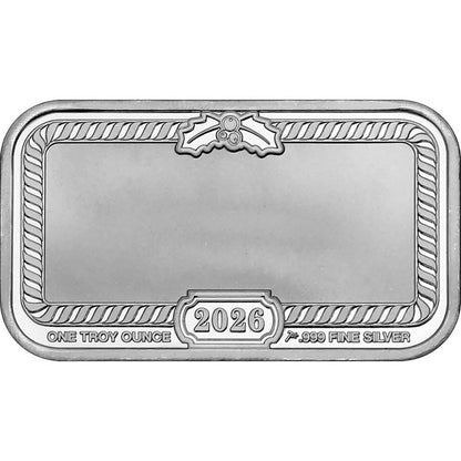 2026 Mary, Joseph, and Baby Jesus Nativity 1oz .999 Silver Bar in Ornament Holder