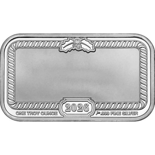 2026 Mary, Joseph, and Baby Jesus Nativity 1oz .999 Silver Bar in Ornament Holder