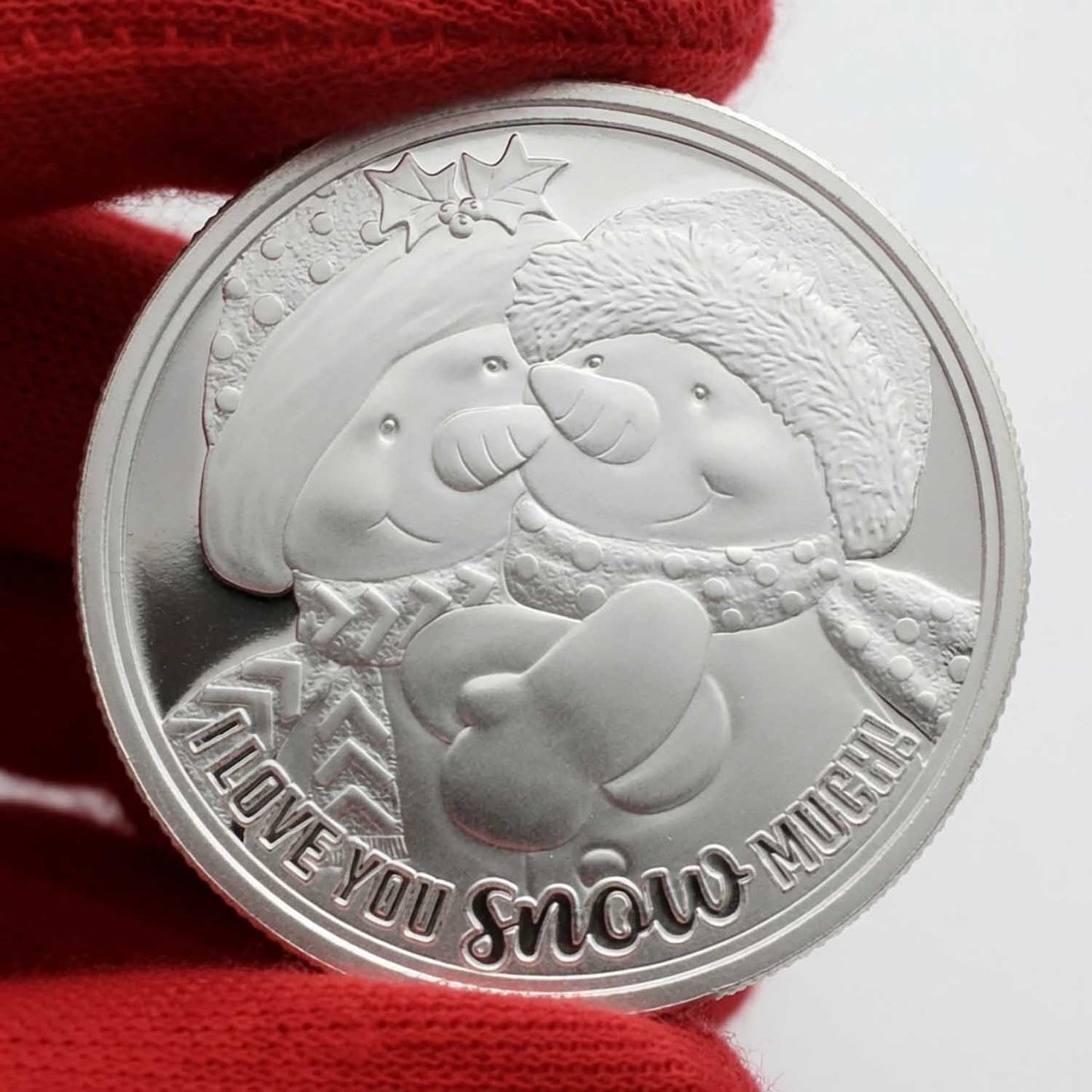 2026 I Love You So Much! Snowman 1oz .999 Silver Medallion in Ornament Holder