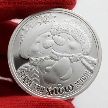 2026 I Love You So Much! Snowman 1oz .999 Silver Medallion in Ornament Holder