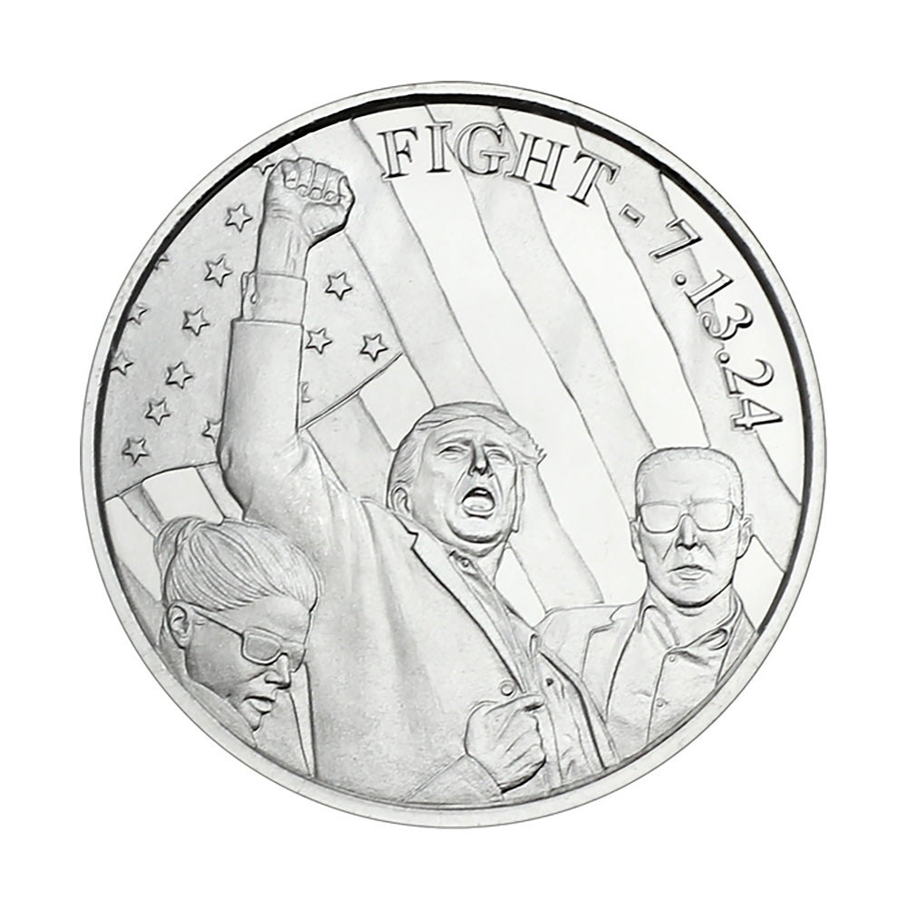 2024 Trump Fight 7.13.24 - 1 oz .999 Silver Commemorative Round