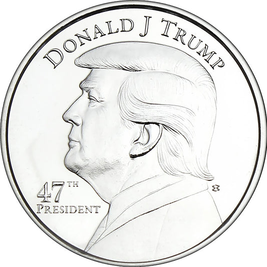 Donald Trump 47th President 1oz .999 Silver Coin in Air Tite Holder