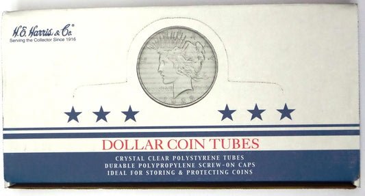Box of 100 U.S. pre-1978 U.S. Silver Dollars Coin Tubes