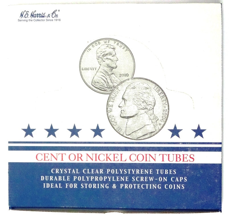 Box of 100 U.S. Nickel Coin Tubes