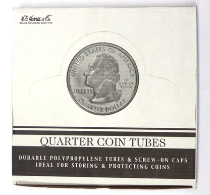 Box of 100 U.S. Quarter Coin Tubes