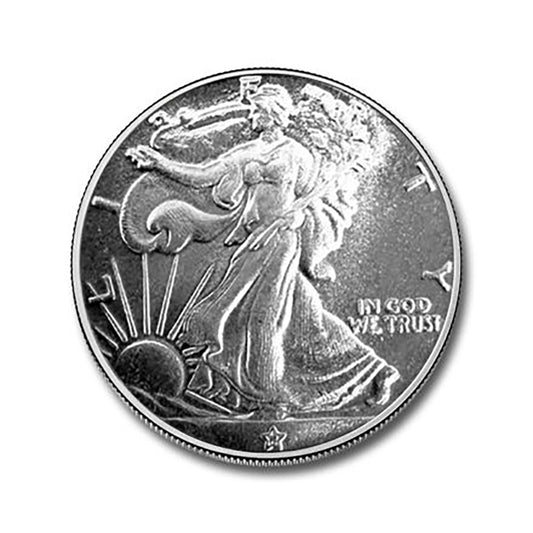 1/10 oz .999 Fine Silver Round - Walking Liberty - Single Coin