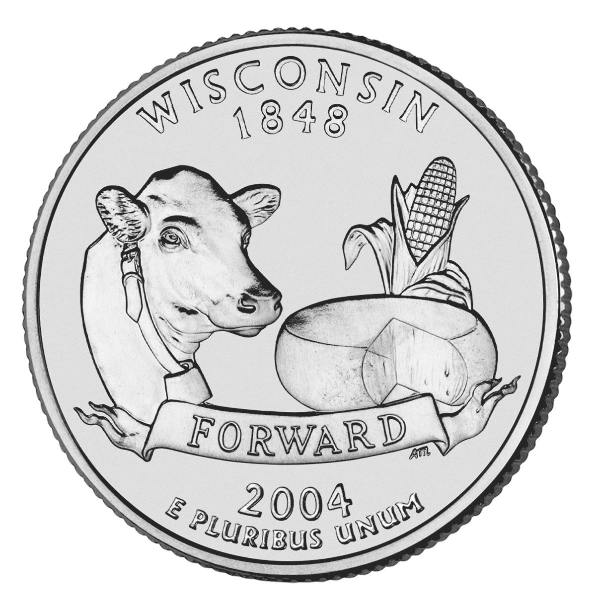 2004-D Wisconsin State Quarter Roll - 40 BU Coins