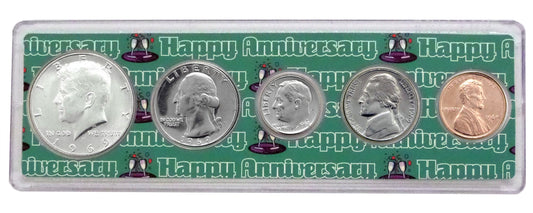 1969 - 53rd Anniversary Year Coin Set in Happy Anniversary Holder