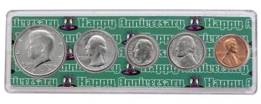 1974 - 48th Anniversary Year Coin Set in Happy Anniversary Holder