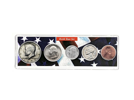 1979 Birth Year Coin Set in American Flag Holder