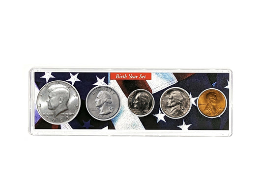 1988 Birth Year Coin Set - Uncirculated 5-Coin Collection in Patriotic Holder