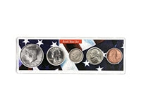 1990 Birth Year Coin Set in American Flag Holder