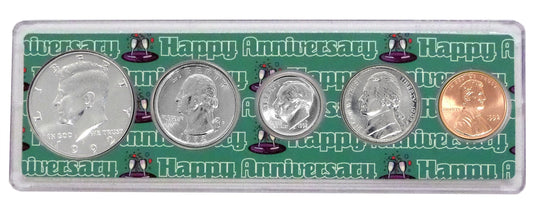 1992 Anniversary Year Coin Set - Uncirculated 5-Coin Collection in Commemorative Holder