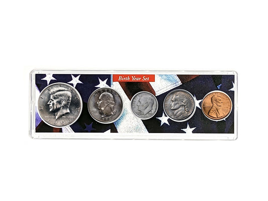 1993 Birth Year Coin Set - Uncirculated 5-Coin Collection in Patriotic Holder