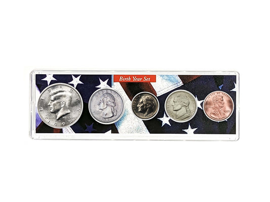 1995 Birth Year Coin Set - Uncirculated 5-Coin Collection in Patriotic Holder