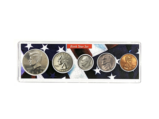 1998 Birth Year Coin Set - Uncirculated 5-Coin Collection in Patriotic Holder