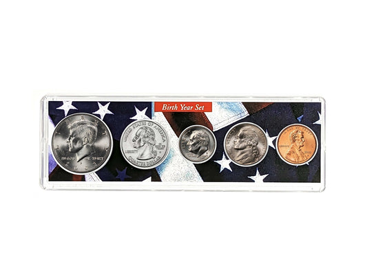 2003 Birth Year Coin Set - Uncirculated 5-Coin Collection in Patriotic Holder