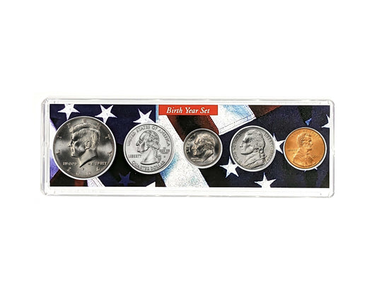 2004 Birth Year Coin Set - Uncirculated 5-Coin Collection in Patriotic Holder