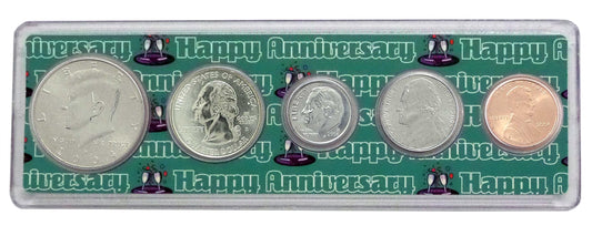 2004 - 18th Anniversary Year Coin Set in Happy Anniversary Holder