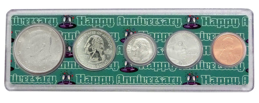 2005 - 17th Anniversary Year Coin Set in Happy Anniversary Holder
