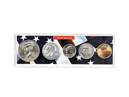 2007 Birth Year Coin Set - Uncirculated 5-Coin Collection in Patriotic Holder