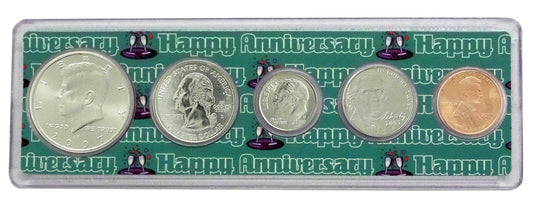 2007 - 15th Anniversary Year Coin Set in Happy Anniversary Holder
