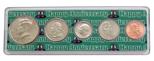 2008 - 14th Anniversary Year Coin Set in Happy Anniversary Holder