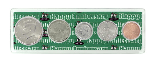 2012 - 10th Anniversary Year Coin Set in Happy Anniversary Holder