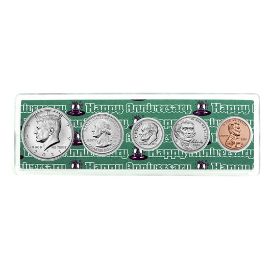 2021 5 Coin Anniversary Year Coin Set in Happy Anniversary Holder