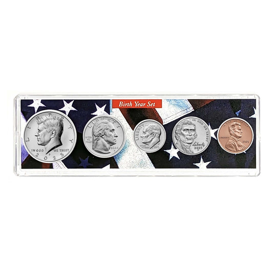 2025 Birth Year Coin Set in American Flag Holder