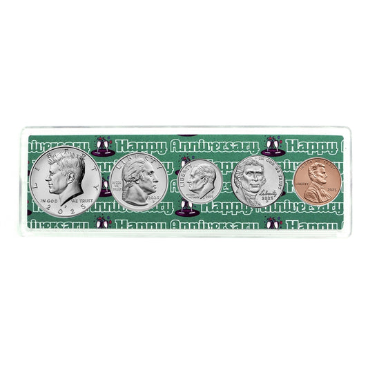 2025 Anniversary Year Coin Set in Happy Anniversary Holder