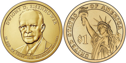 2015-D Dwight Eisenhower Presidential Dollar - Roll of 25 Coins